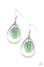 Load image into Gallery viewer, Seasonal Simplicity- Green and Silver Earrings- Paparazzi Accessories