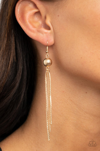 SLEEK-ing Revenge- Gold Earrings- Paparazzi Accessories