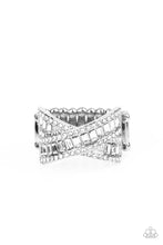 Load image into Gallery viewer, Status Update- White and Silver Ring- Paparazzi Accessories