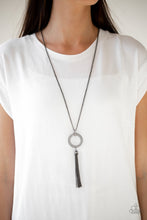 Load image into Gallery viewer, Straight To The Top- White and Gunmetal Necklace- Paparazzi Accessories