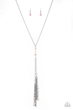 Load image into Gallery viewer, Timeless Tassels- Pink and Silver Necklace- Paparazzi Accessories