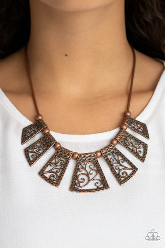 Vintage Vineyard- Copper Necklace- Paparazzi Accessories