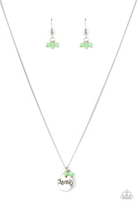 Warm My Heart- Green and Silver Necklace- Paparazzi Accessories