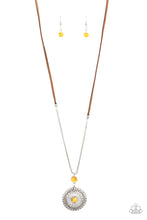 Load image into Gallery viewer, Where No MANDALA Has Gone Before- Yellow and Brown Necklace- Paparazzi Accessories