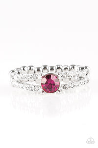 Dream Sparkle- Pink and Silver Ring- Paparazzi Accessories