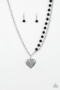 Forever In My Heart- Black and Silver Necklace- Paparazzi Accessories