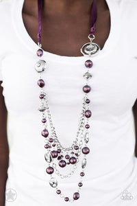 All The Trimmings- Purple and Silver Necklace- Paparazzi Accessories