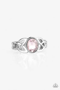 Shimmer Splash- Pink and Silver Ring- Paparazzi Accessories