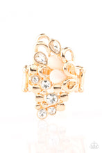 Load image into Gallery viewer, Sparkle Splash- White and Gold Ring- Paparazzi Accessories