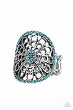 Load image into Gallery viewer, Springtime Shimmer- Blue and Silver Ring- Paparazzi Accessories