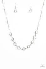 Load image into Gallery viewer, Starlit Socials- White and Silver Necklace- Paparazzi Accessories