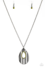 Load image into Gallery viewer, Stop, TEARDROP, and Roll- Green and Gunmetal Necklace- Paparazzi Accessories
