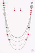 Load image into Gallery viewer, The SUMMERTIME Of Your Life- Red and Silver Necklace- Paparazzi Accessories