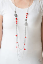 Load image into Gallery viewer, The SUMMERTIME Of Your Life- Red and Silver Necklace- Paparazzi Accessories