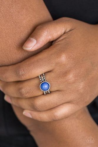 TREK and Field- Blue and Silver Ring- Paparazzi Accessories