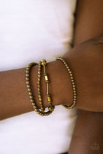 Load image into Gallery viewer, Uniquely Upscale- Brass Bracelets- Paparazzi Accessories