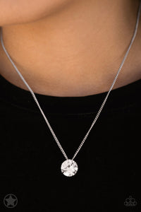 What A Gem- White and Silver Necklace- Paparazzi Accessories