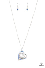 Load image into Gallery viewer, A Mother&#39;s Heart- Blue and Silver Necklace- Paparazzi Accessories