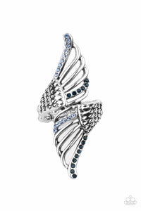 Angels Among Us- Blue and Silver Ring- Paparazzi Accessories
