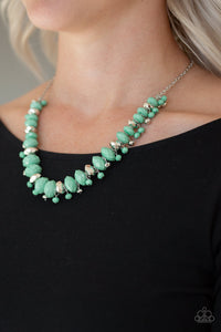BRAGs To Riches- Green and Silver Necklace- Paparazzi Accessories