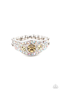 Celestial Crowns- Yellow and Silver Ring- Paparazzi Accessories
