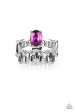 Load image into Gallery viewer, Crowned Victor- Pink and Silver Ring- Paparazzi Accessories