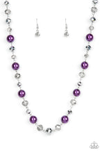 Load image into Gallery viewer, Decked Out Dazzle- Purple and Silver Necklace- Paparazzi Accessories