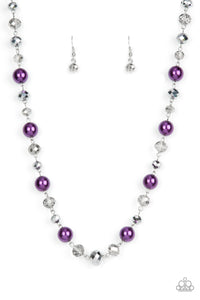 Decked Out Dazzle- Purple and Silver Necklace- Paparazzi Accessories