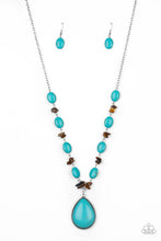 Load image into Gallery viewer, Desert Diva- Blue and Silver Necklace- Paparazzi Accessories