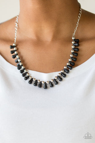 Extinct Species- Black and Silver Necklace- Paparazzi Accessories