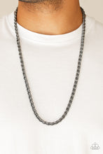 Load image into Gallery viewer, Go Down Fighting- Gunmetal Necklace- Paparazzi Accessories