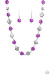 Harmonizing Hotspot- Purple and Silver Necklace- Paparazzi Accessories