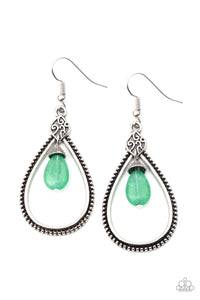 I'll Believe It ZEN I See It- Green and Silver Earrings- Paparazzi Accessories