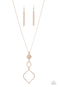 Marrakesh Mystery- Rose Gold Necklace- Paparazzi Accessories