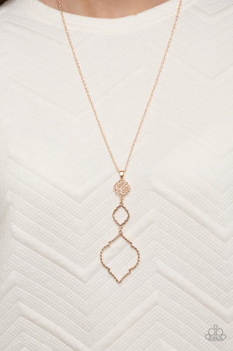 Marrakesh Mystery- Rose Gold Necklace- Paparazzi Accessories