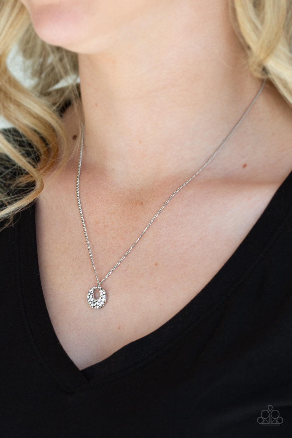One Small Step For GLAM- White and Silver Necklace- Paparazzi Accessories