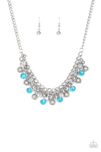 Party Spree- Blue and Silver Necklace- Paparazzi Accessories