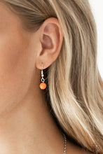 Load image into Gallery viewer, Pretty Pop-tastic- Orange and Silver Necklace- Paparazzi Accessories