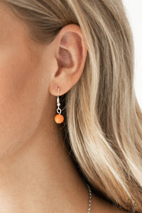 Pretty Pop-tastic- Orange and Silver Necklace- Paparazzi Accessories