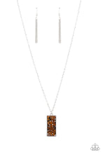 Load image into Gallery viewer, Retro Rock Collection- Brown and Silver Necklace- Paparazzi Accessories
