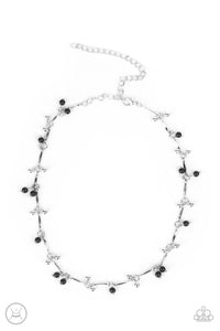 Sahara Social- Black and Silver Necklace- Paparazzi Accessories