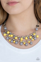 Load image into Gallery viewer, Seaside Soiree- Yellow and Silver Necklace- Paparazzi Accessories