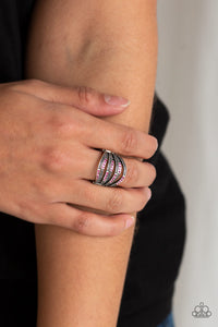 Securing My Finances- Pink and Silver Ring- Paparazzi Accessories