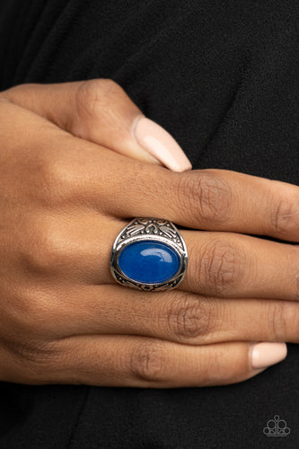 Sedona Dream- Blue and Silver Ring- Paparazzi Accessories