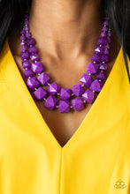 Load image into Gallery viewer, Summer Excursion- Purple and Silver Necklace- Paparazzi Accessories