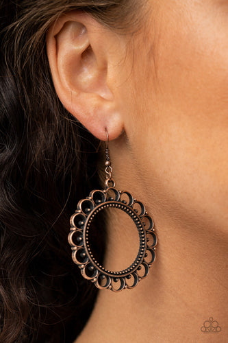 Sun Lounge- Copper Earrings- Paparazzi Accessories
