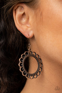 Sun Lounge- Copper Earrings- Paparazzi Accessories