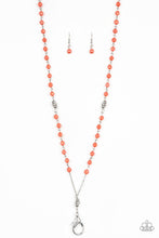 Load image into Gallery viewer, Tassel Takeover- Orange and Silver Lanyard- Paparazzi Accessories