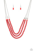 Load image into Gallery viewer, Terra Trails- Red and Silver Necklace- Paparazzi Accessories