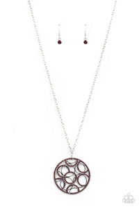 Thanks A MEDALLION- Purple and Silver Necklace- Paparazzi Accessories